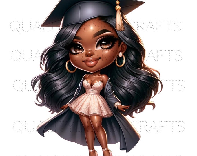 Graduation Beautiful Black Girl Magic Melanin Black Woman PNG Afro Fashion girl African American clipart Planner Tshirt Tumbler Sublimation