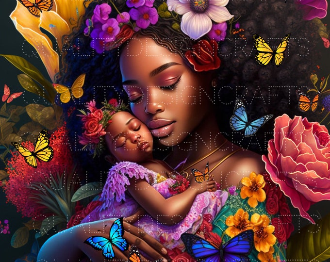 Beautiful Mother Black Girl Magic Melanin Black Woman PNG Afro Fashion girl African American clipart PNG Planner Tshirt Tumbler Sublimation