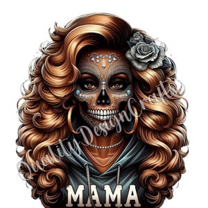 Automne Halloween amant maman café crâne amour de soi belle maman noire fille amusant fantasmagorique magie afro femme PNG maman clipart planificateur sublimation