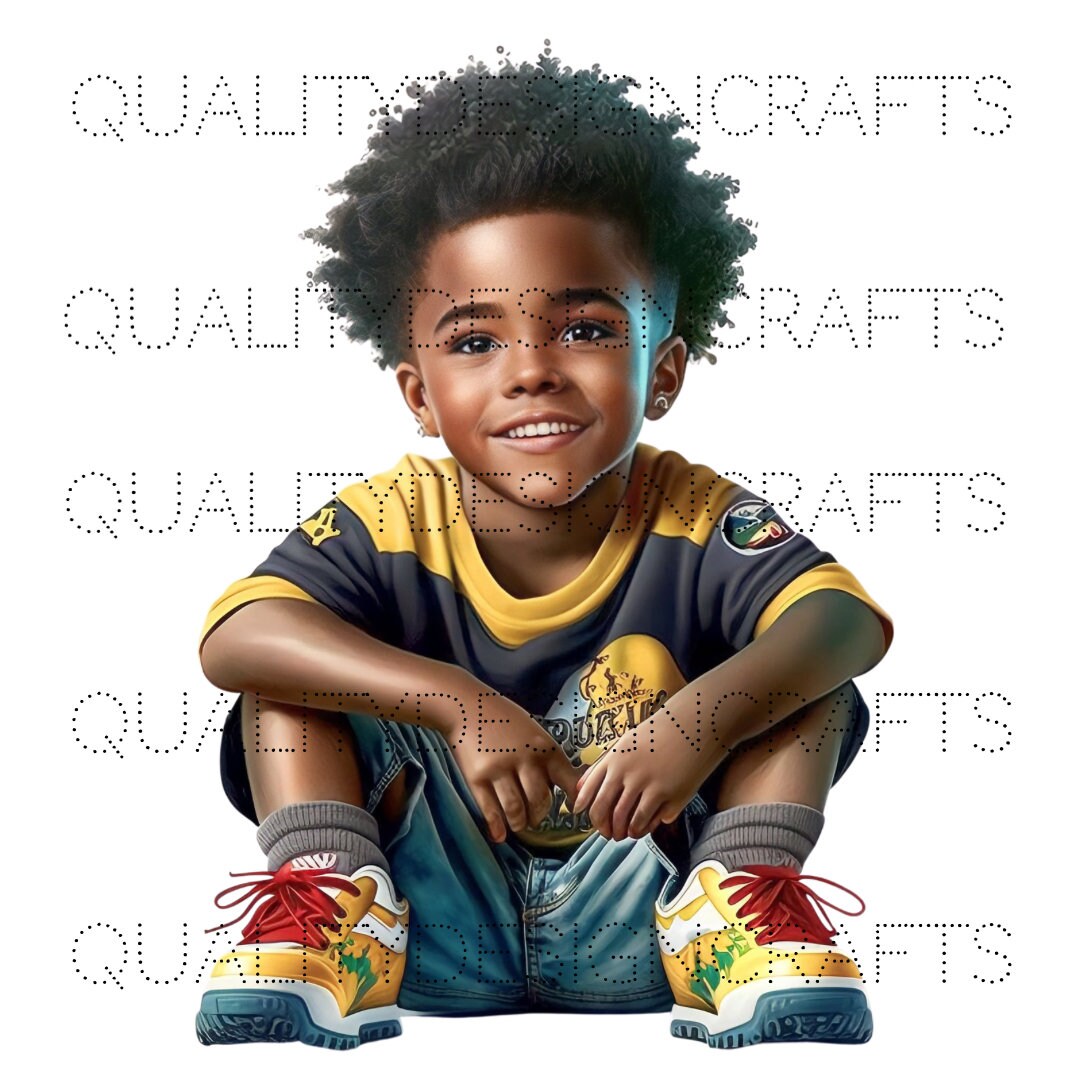 Transparent Black Boy Magic King Melanin Black Children PNG Afro