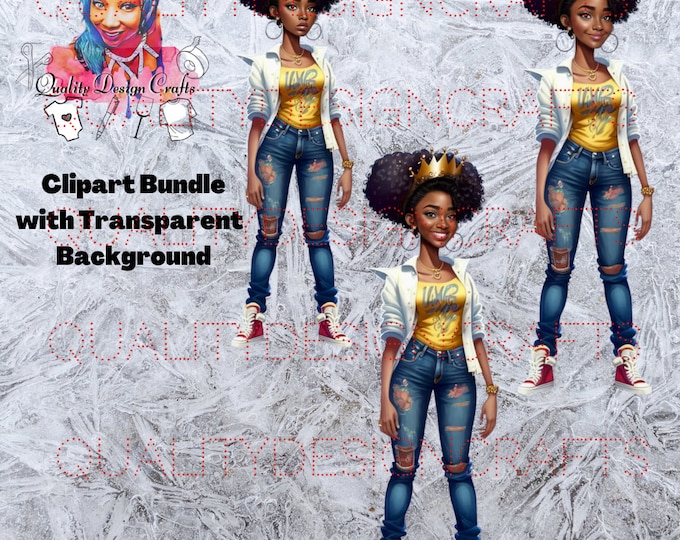 Beautiful Black Girl Magic Melanin Black Woman PNG Afro Fashion girl African American clipart PNG Planner Tshirt Tumbler Sublimation