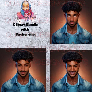 Handsome Black  Magic Melanin Black Man PNG Afro Fashion  African American clipart PNG Planner Tshirt Tumbler Sublimation
