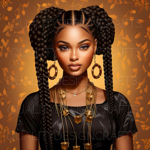 Africa Queen Beautiful Black Girl Magic Melanin Black Woman PNG Afro Fashion girl African American clipart PNG Planner Tumbler Sublimation