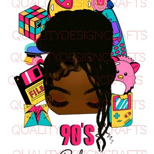 90s Baby Beauty Black Girl Magic Black Woman PNG Fashion girl African American clipart PNG Planner Tshirt Tumbler Sublimation