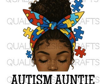Schöne Autismus Tante schwarze Mädchen Magie Melanin schwarze Frau PNG Afro Mädchen African American Clipart PNG Planer Tshirt Tumbler Sublimation