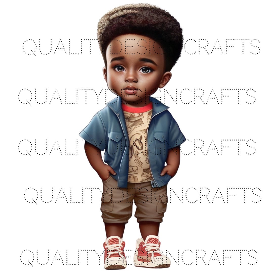 Transparent Black Boy Magic King Melanin Black Children PNG Afro