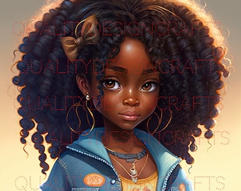 Kids Beautiful Black Girl Magic Melanin Black Woman PNG Afro Fashion girl African American clipart PNG Planner Tshirt Tumbler Sublimation