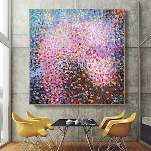 150 cm x 150 cm Original XXL Acrylic Painting Large Picture Art Colorful Hand Painted Abstract 372