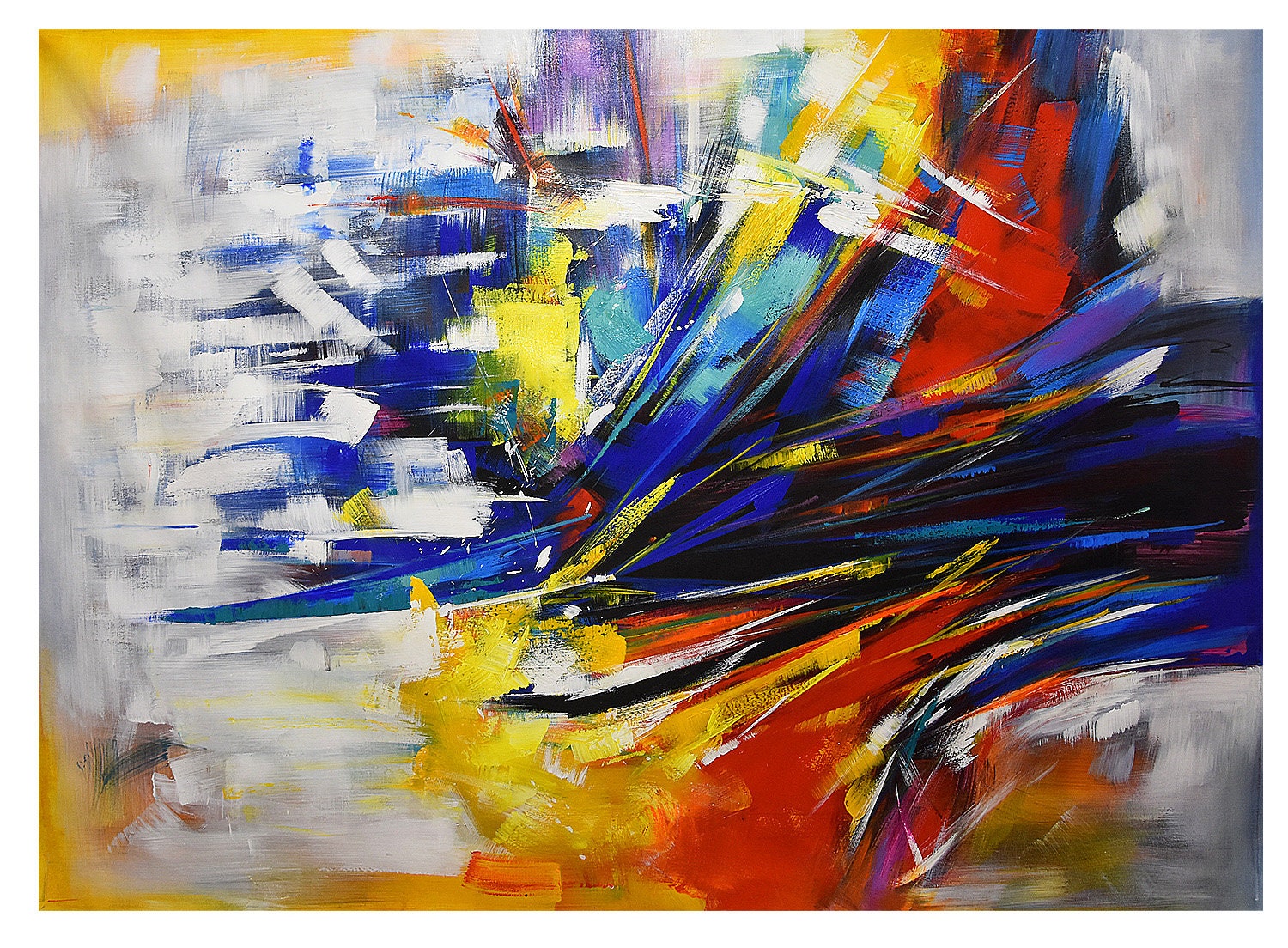 200 Cm X 150 Cm Original XXL Acrylic Painting Large Picture Canvas