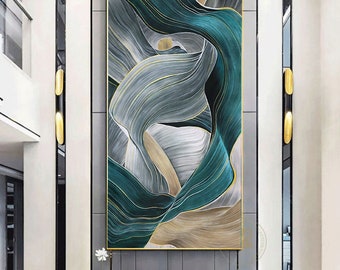 100 cm x 200 cm origineel XXL acryl schilderij grote canvas kunst oversized handverf acryl canvas abstract abstract 304