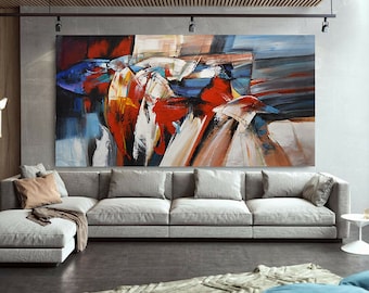 100cm x 200cm Original XXL Acryl Gemälde großes Bild Leinwand Canvas Art Oversize Handpaint Acrylbild Leinwand Abstrakt Abstract 167