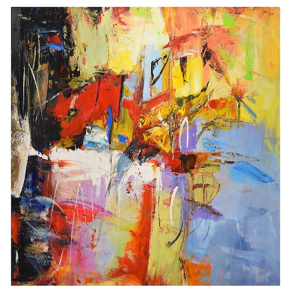 150 Cm X 150 Cm Original XXL Acrylic Painting Large Picture Art