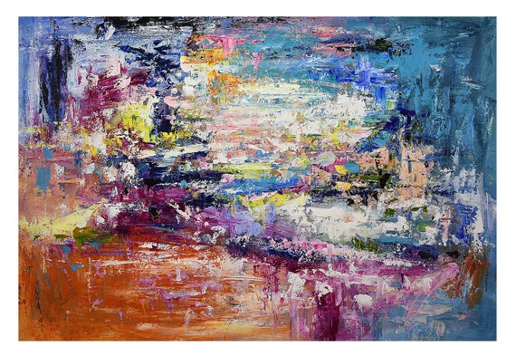 120 Cm X 180 Cm Original XXL Acrylic Painting Large Picture Canvas