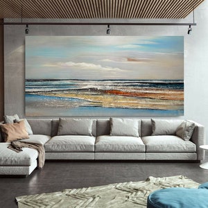 100cm x 200cm Original XXL Acryl Gemälde großes Bild Leinwand Canvas Art Oversize Handpaint Acrylbild Leinwand Abstrakt Abstract 398 3D