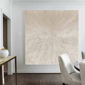 150 cm x 150 cm Original XXL Acrylic Painting Large Picture Art Colorful Hand Painted Abstract Paint Canvas Pearl Mother of Pearl Structure 3D