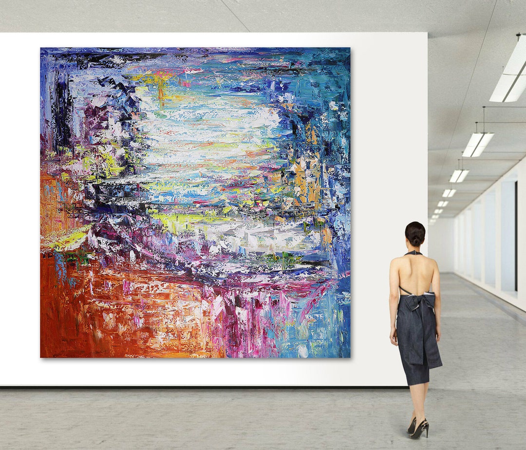 200 Cm X 200 Cm Original XXL Acrylic Painting Large Picture Canvas