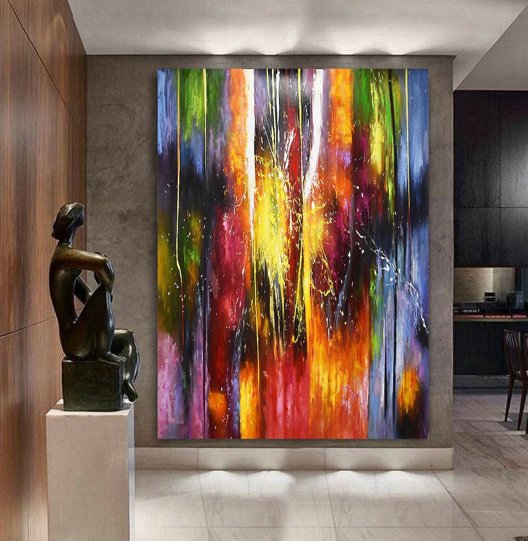 120 Cm X 180 Cm Original XXL Acrylic Painting Large Picture Canvas