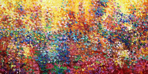 100 Cm X 200 Cm Original XXL Acrylic Painting Large Picture Canvas