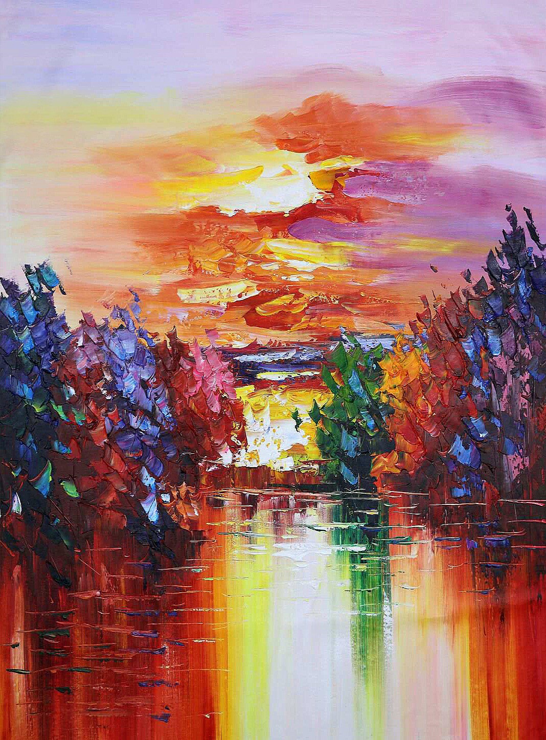 120 Cm X 180 Cm Original XXL Acrylic Painting Large Picture Canvas