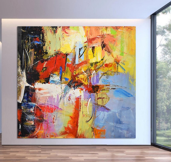150 Cm X 150 Cm Original XXL Acrylic Painting Large Picture Art