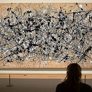 200 cm x 100 cm Original XXL acrylic painting large picture acrylic painting Jackson Pollock autumn rhythm style unique handmade abstract on canvas