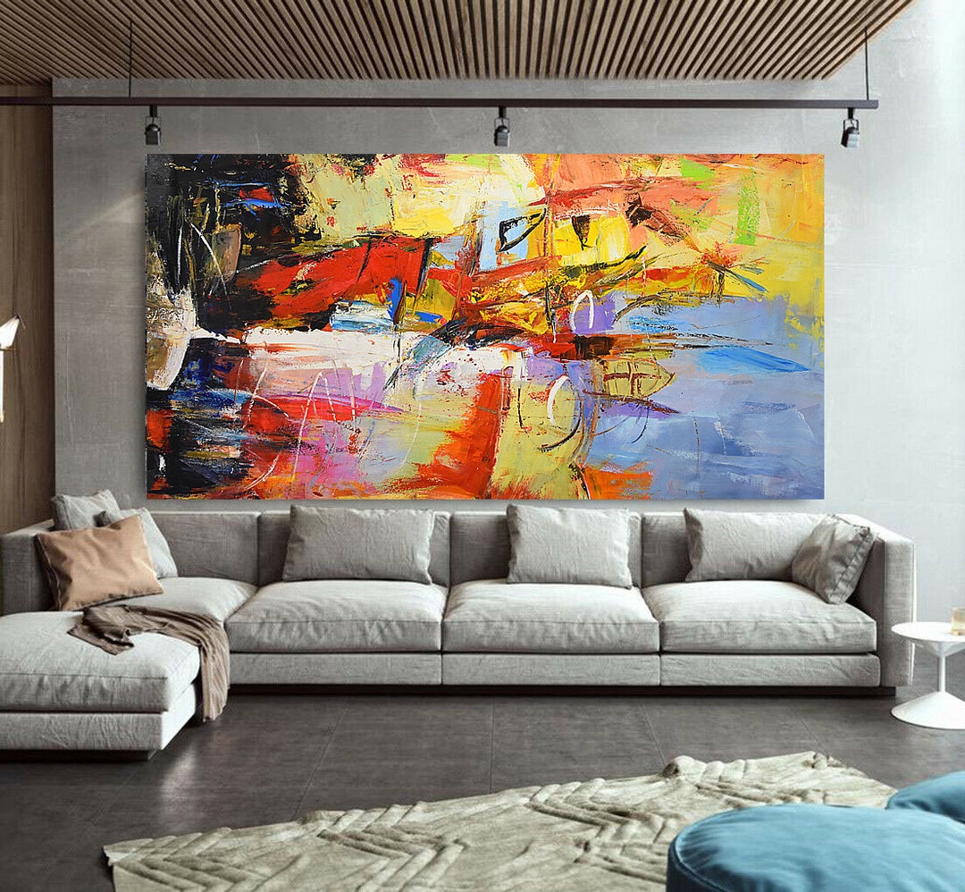 100 Cm X 200 Cm Original XXL Acrylic Painting Large Picture Canvas