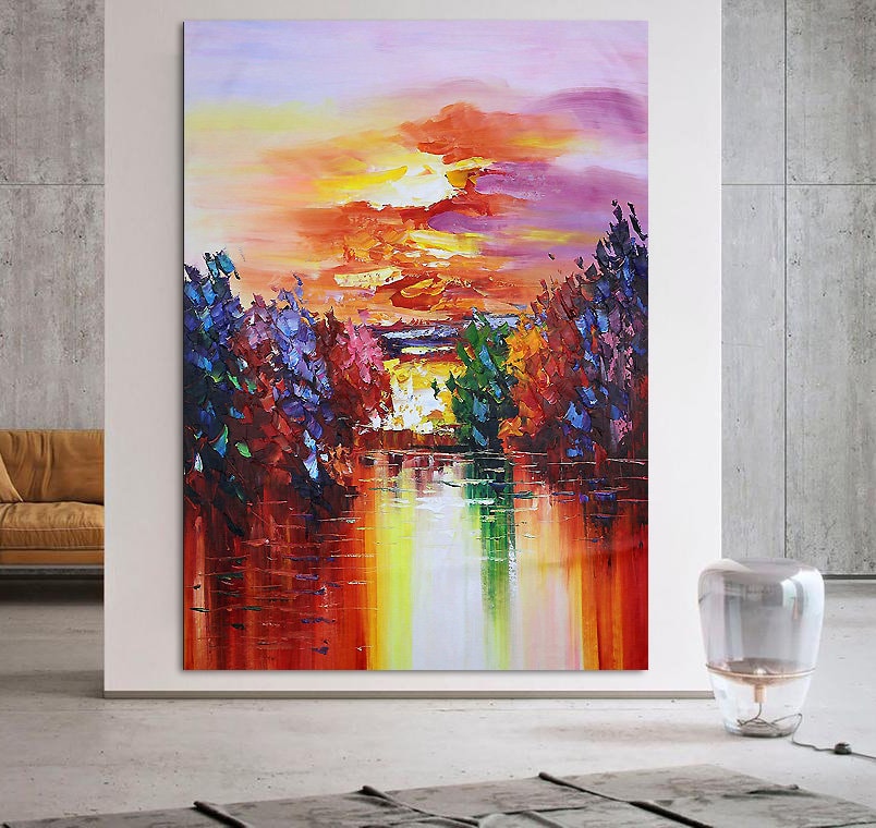 120 Cm X 180 Cm Original XXL Acrylic Painting Large Picture Canvas