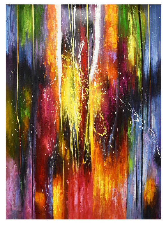 120 Cm X 180 Cm Original XXL Acrylic Painting Large Picture Canvas