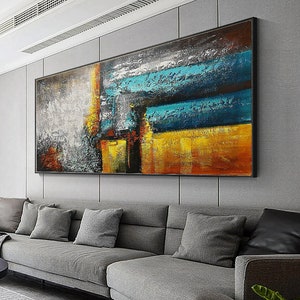100 cm x 200 cm Original XXL Acrylic Painting Large Picture Canvas Art Oversize Handpaint Acrylic Painting Canvas Abstract Abstract 15
