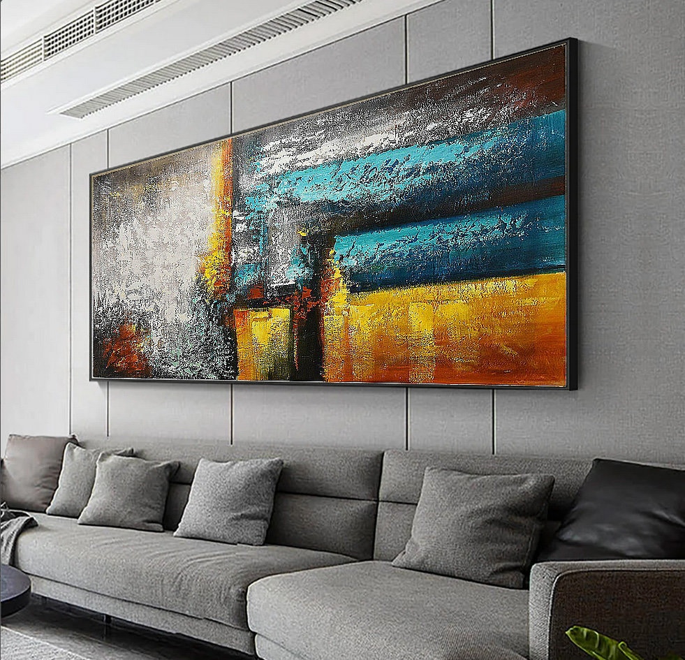 100 Cm X 200 Cm Original XXL Acrylic Painting Large Picture Canvas
