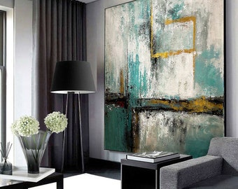 150 cm x 150 cm original XXL acrylic painting large picture art colorful hand-painted abstract 265