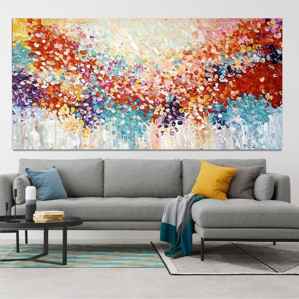 100cm x 200cm Original XXL Acryl Gemälde großes Bild Leinwand Canvas Art Oversize Handpaint Acrylbild Leinwand Abstrakt Abstract 259