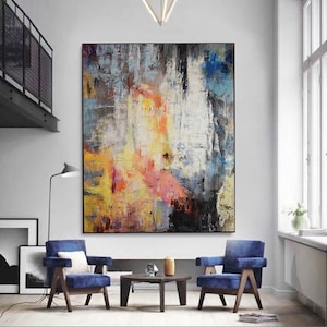 200 cm x 150 cm Original XXL Acrylic Painting Large Picture Canvas Paint Canvas Art Oversize Handpainted 91