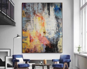 200 cm x 150 cm Original XXL Acrylic Painting Large Picture Canvas Paint Canvas Art Oversize Handpainted 91