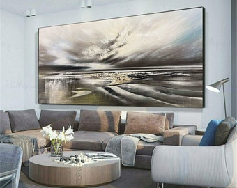 100cm x 200cm Original XXL Acryl Gemälde großes Bild Leinwand Canvas Art Oversize Handpaint Acrylbild Leinwand impressionistisch 89