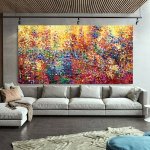 100 cm x 200 cm Original XXL Acrylic Painting Large Picture Canvas Art Oversize Handpaint Acrylic Painting Canvas Abstract Abstract 300