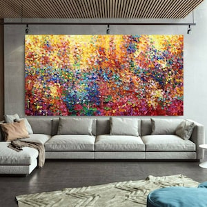 100 cm x 200 cm Original XXL peinture acrylique grande image toile toile art surdimensionné peinture à la main peinture acrylique toile abstraite abstraite 300 image 1