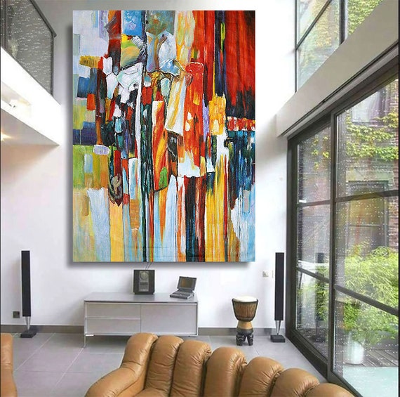 200 cm x 150 cm pintura acrílica XXL original cuadro grande lienzo pan de  oro imt. Cuadro sobre lienzo Oversize pintado a mano 361