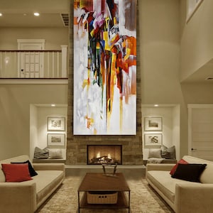 100 cm x 200 cm Original XXL Acrylic Painting Large Picture Canvas Art Oversize Handpaint Acrylic Painting Canvas Abstract 39