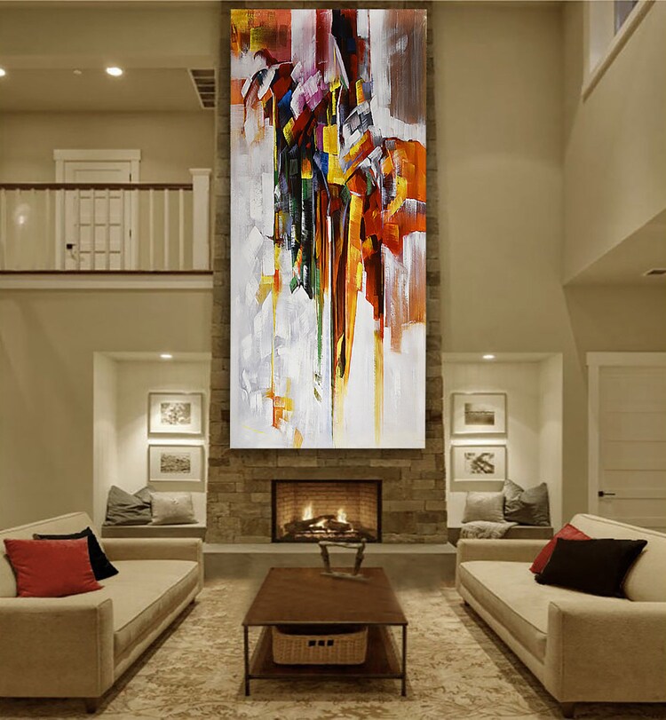 Factory Shopping 50 100cm X 200cm Original XXL Acrylic Painting Large Factory shopping 50 100cm x 200cm original xxl acrylic painting large