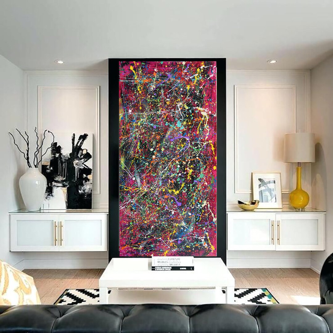 200 Cm X 100 Cm Original XXL Acrylic Painting Large Picture Art