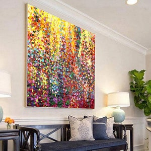100 cm x 100 Original XXL Acrylic Painting Large Picture Canvas Art Oversize Handpaint Acrylic Painting Canvas Abstract Abstract 323