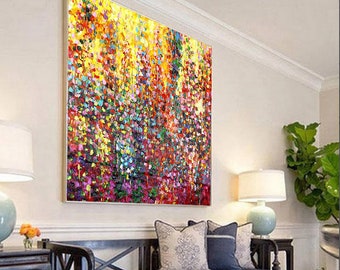 100 cm x 100 Original XXL Acrylic Painting Large Picture Canvas Art Oversize Handpaint Acrylic Painting Canvas Abstract Abstract 323