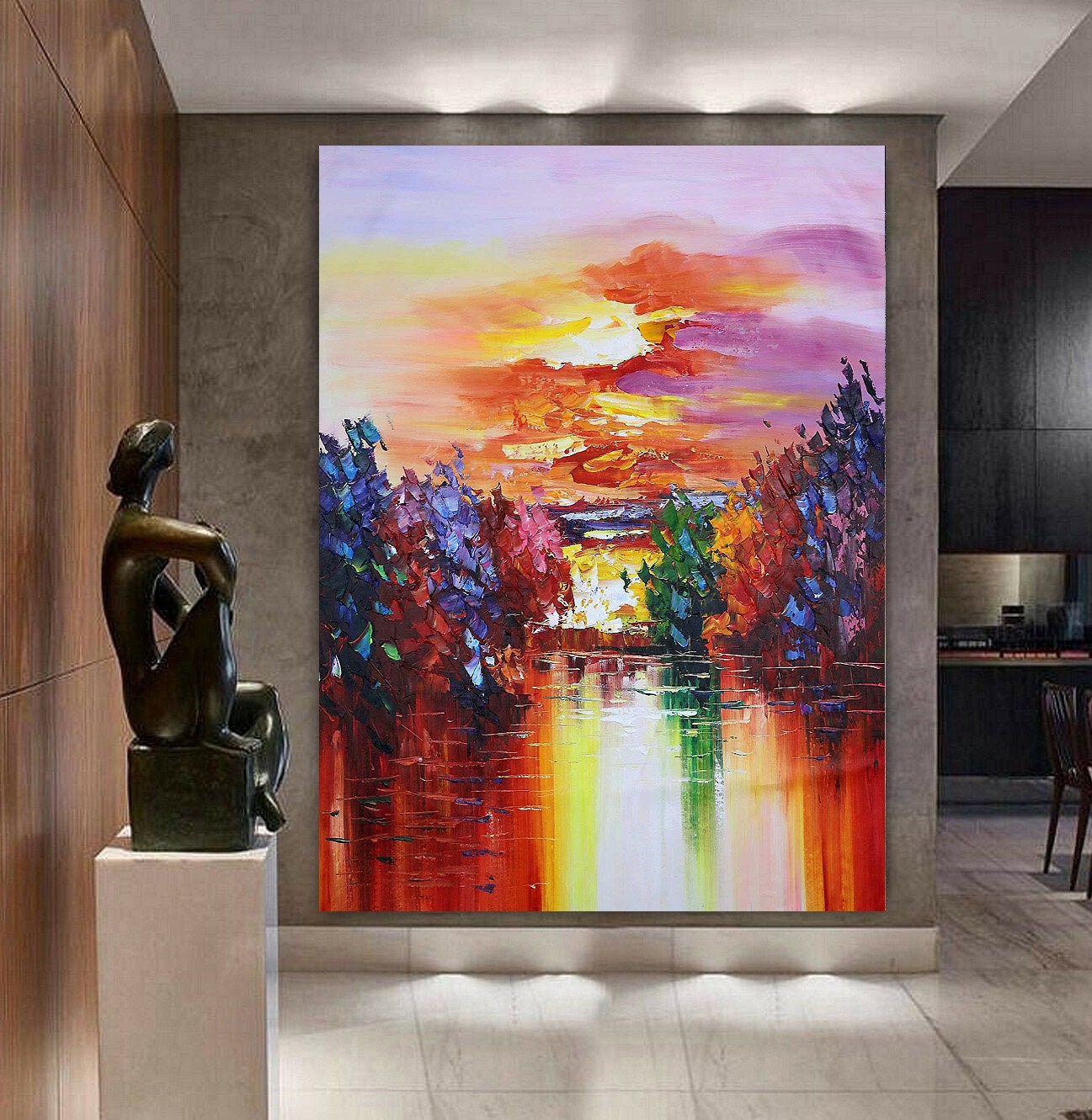 120 Cm X 180 Cm Original XXL Acrylic Painting Large Picture Canvas
