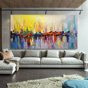 100 cm x 200 cm Original XXL Acrylic Painting Large Picture Canvas Art Oversize Handpaint Acrylic Painting Canvas Abstract Abstract 293