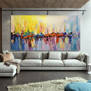 100 cm x 200 cm Original XXL Acrylic Painting Large Picture Canvas Art Oversize Handpaint Acrylic Painting Canvas Abstract Abstract 293