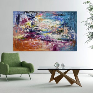 100 cm x 150 cm Original XXL Acrylic Painting Large Picture Canvas Art Oversize Handpaint Acrylic Painting Canvas Abstract Abstract 327