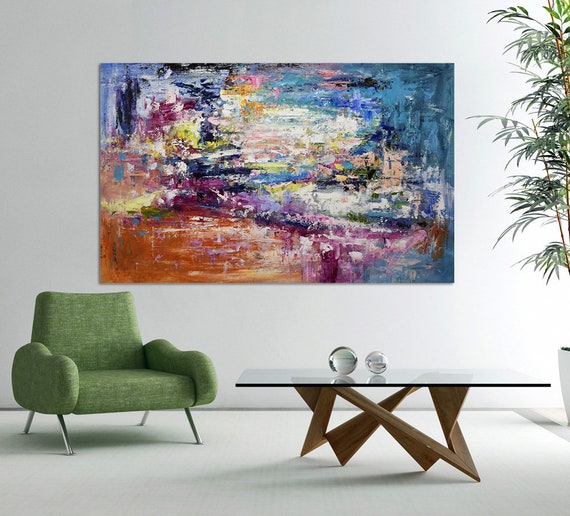 100 Cm X 150 Cm Original XXL Acrylic Painting Large Picture Canvas  