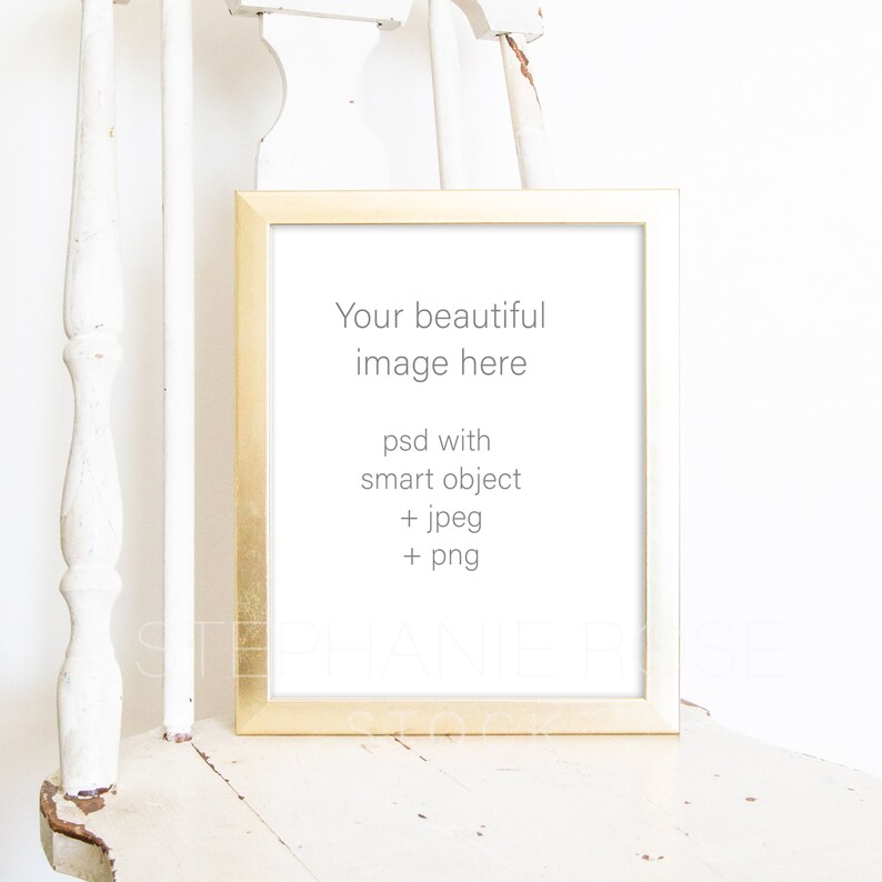 Download Frames Craft Supplies Tools Gold Frame Mockup 8x10 And Png Available In Psd Stock Photo Jpeg Farmhouse Chick Style