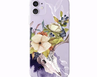 Pen And Ink Purple Daisy Clear iPhone Case from Tiny Quail